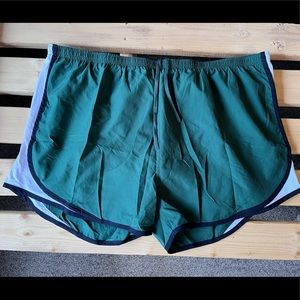 Green with side panels plus size workout running athletic shorts